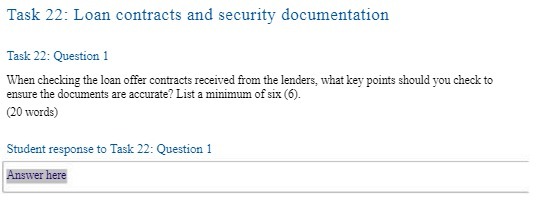 When checking the loan offer contracts received from the lenders, what key