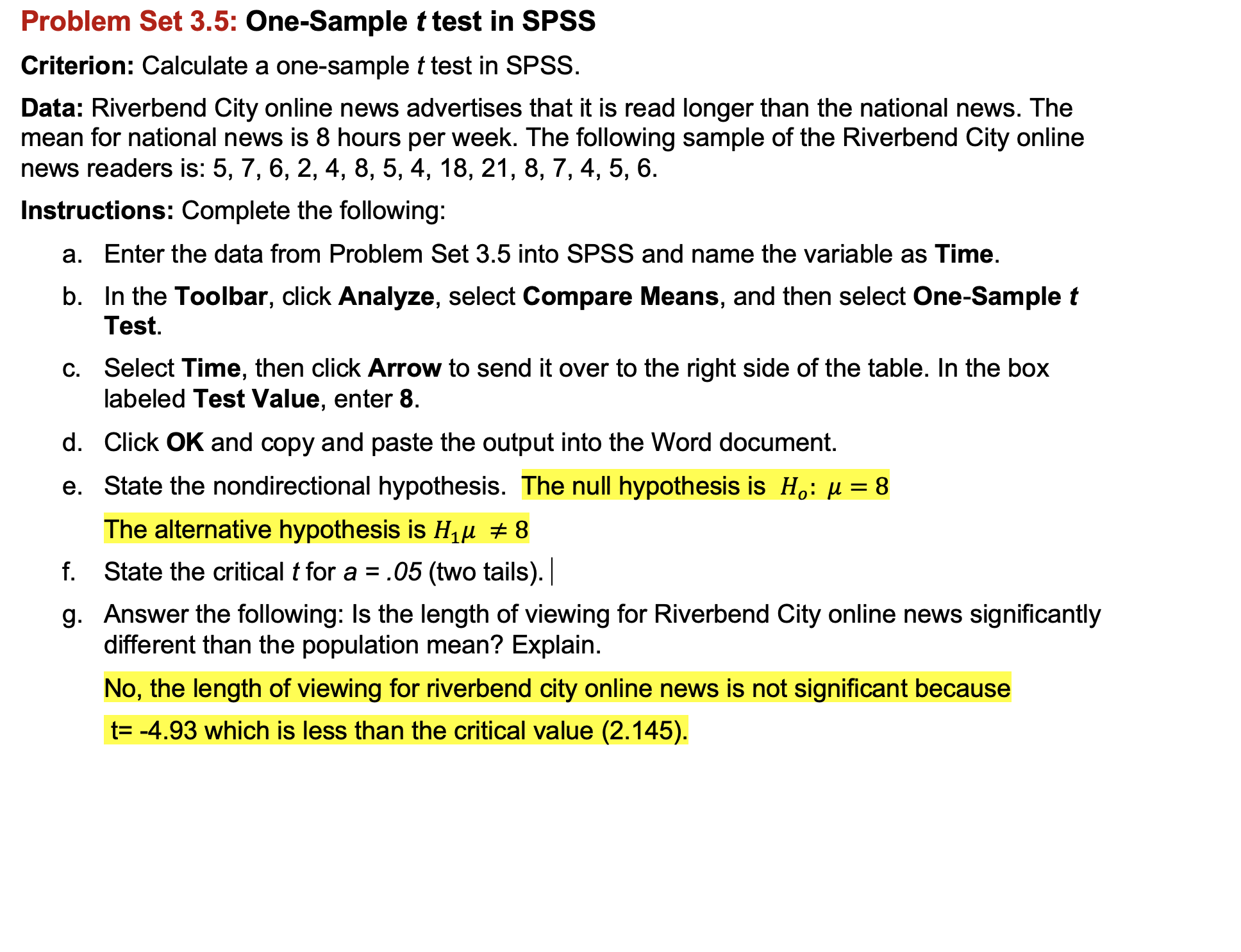 How do I find the answer to problem set 3.5 f? I