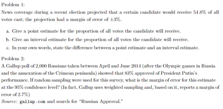 certain candidate would receive 54.8% of all votes cast; the projection had