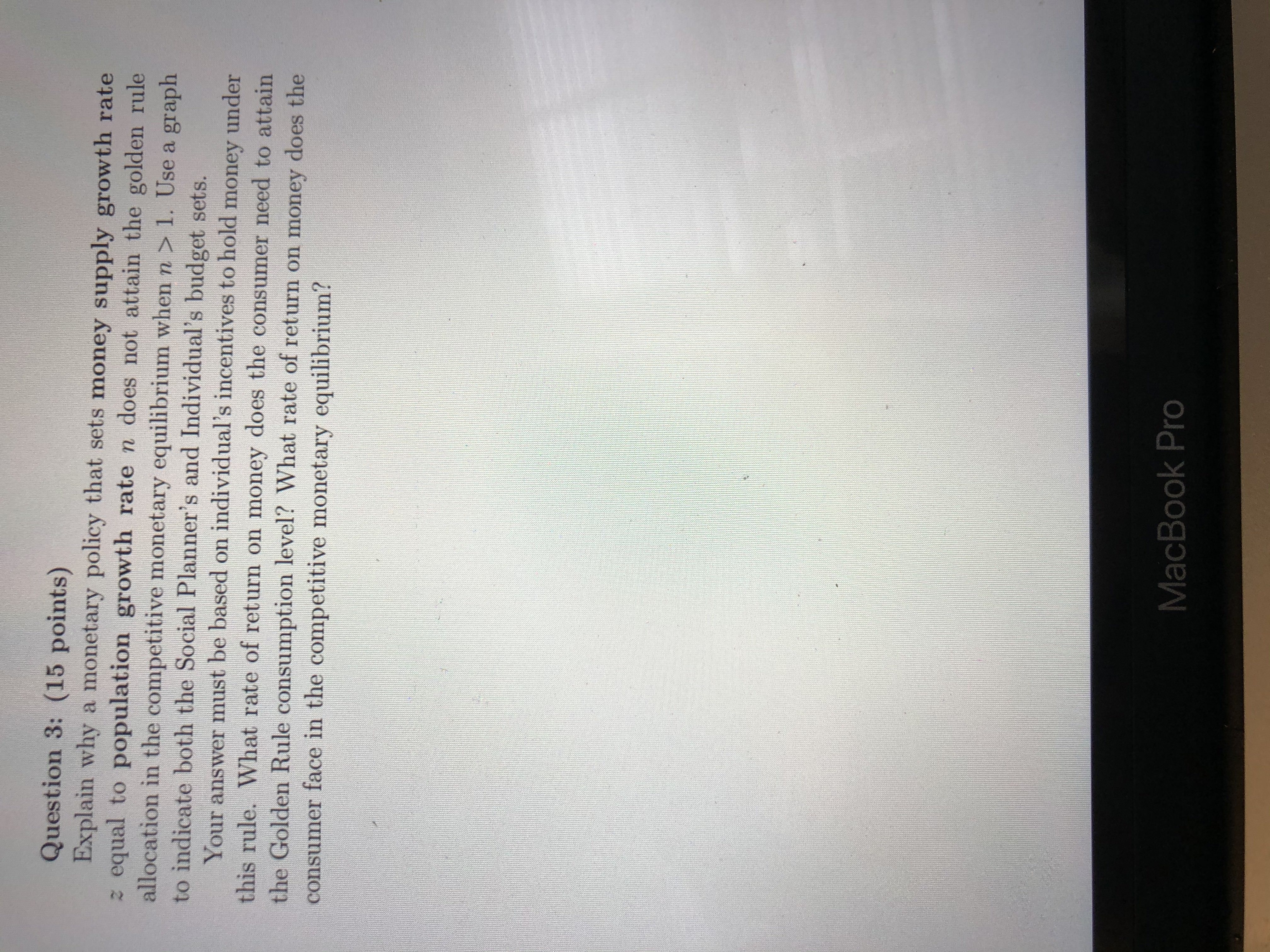 Need a detailed answer with graph Question 3: (15 points) Explain why