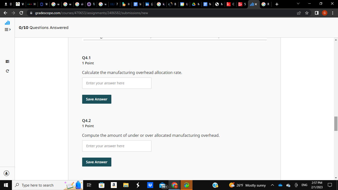 cost. The following data are for 2020: Budgeted manufacturing overhead cost $125,000