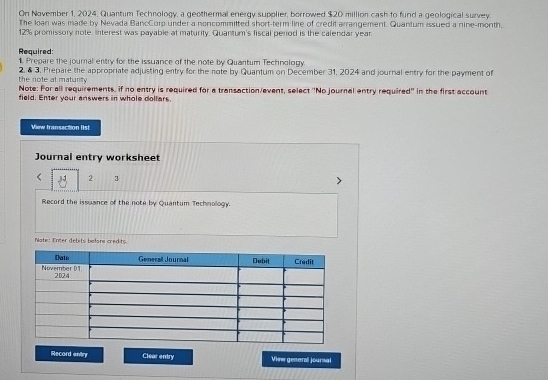  On Navember 1.2024. Quantum Technology, a geothermal energy supplier, borrowed $20