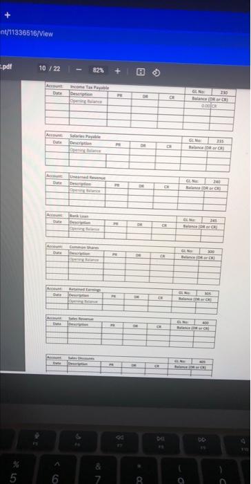 customer and. supplier names and account balances tor your reference below: The