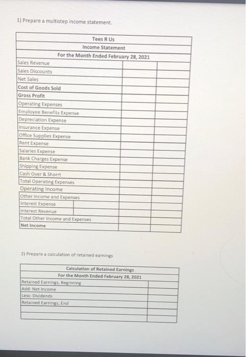 entries from the bank reconciliation to general ledger accounts e) Complete the