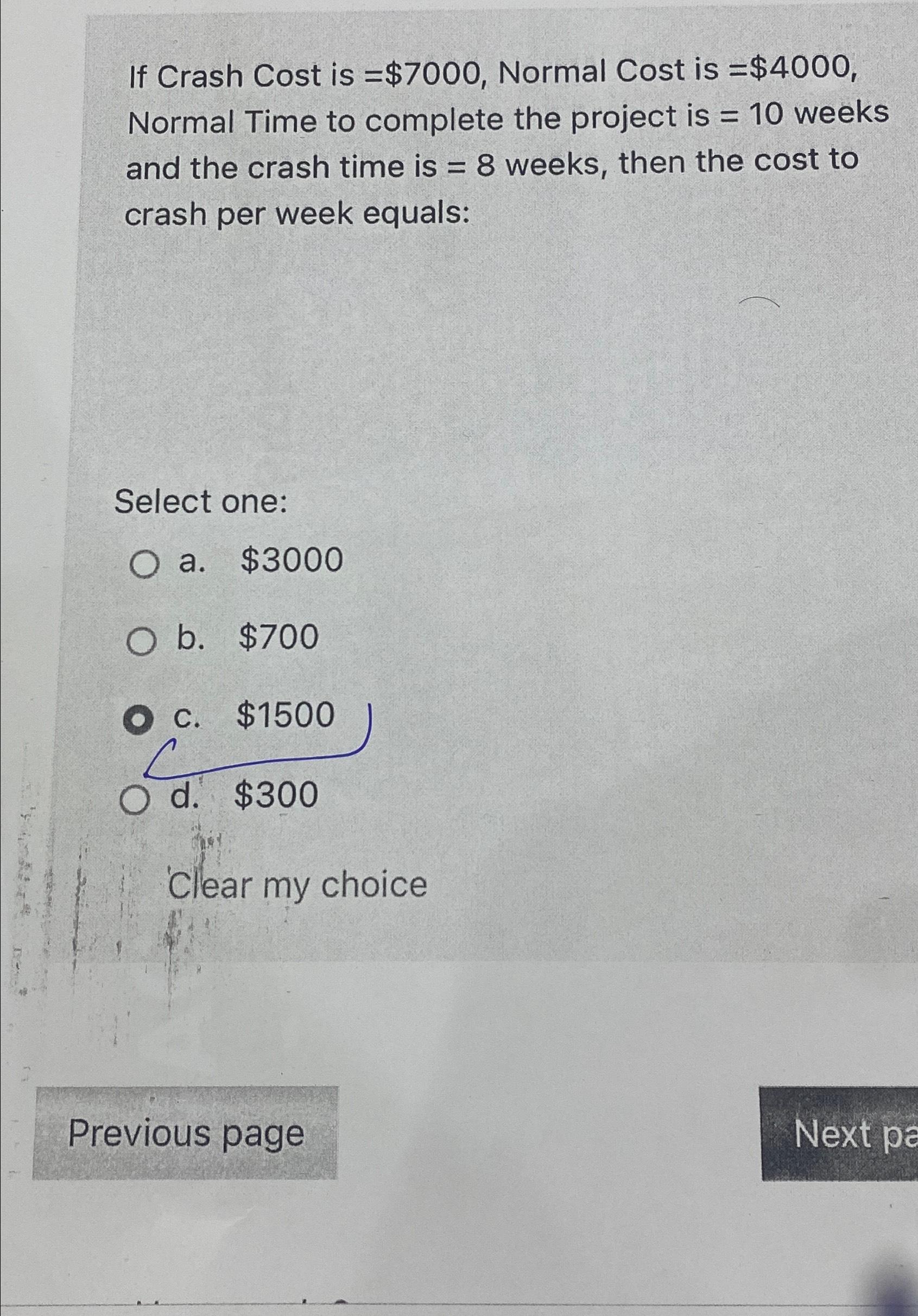 ?Normal Cost is = $ 4 0 0 0 , ?Normal Time