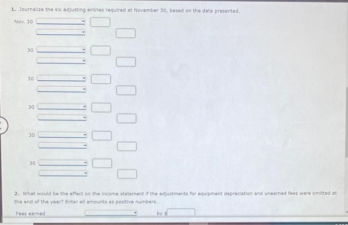 Expense Depreciation Expense Supplies Expense Data needed for year-end adjustments are as