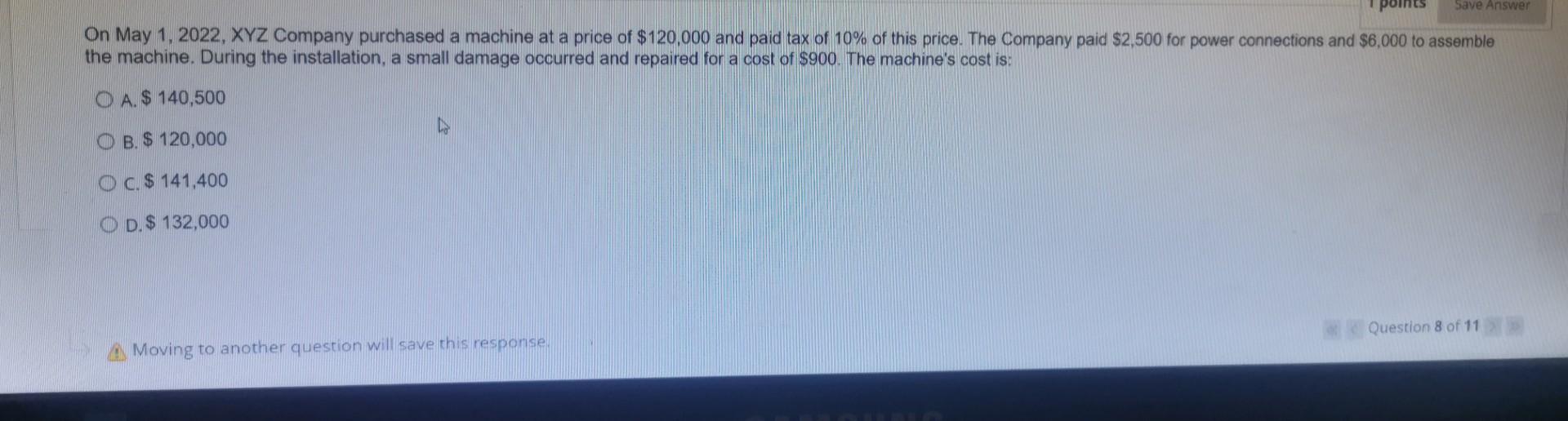  the machine. During the installation, a small damage occurred and repaired