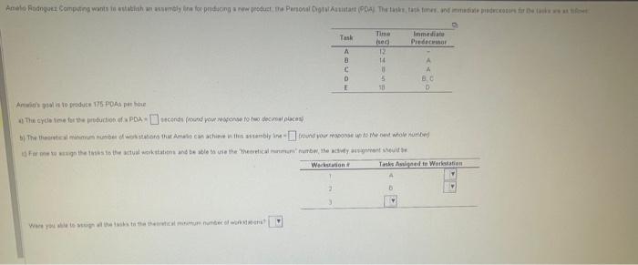 Inmediate \\ Piedecresar \end{tabular} \\ \hline A & 12 & = \\