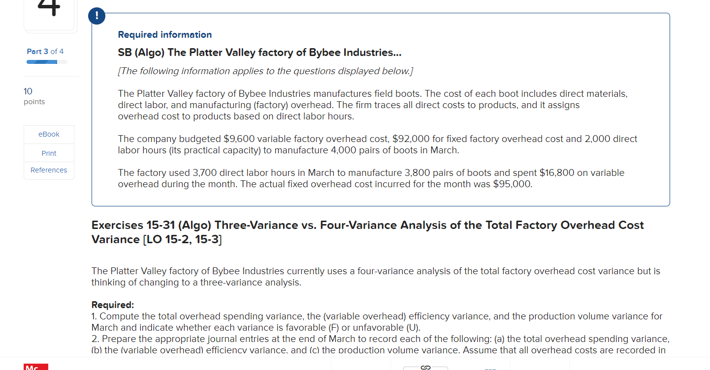  Required information SB (Algo) The Platter Valley factory of Bybee Industries...