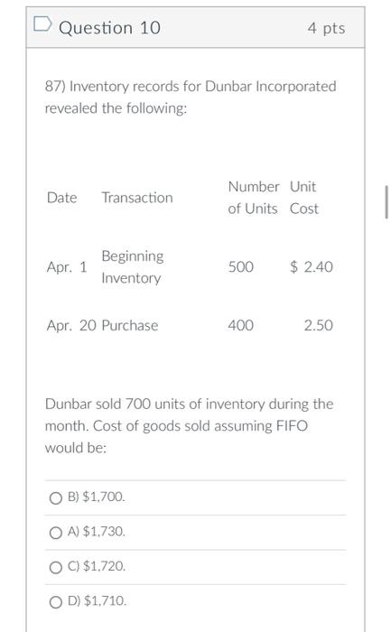 Inventory. D) Accounts Payable. O C) Inventory. OA) Purchases. OD) Accounts Payable.