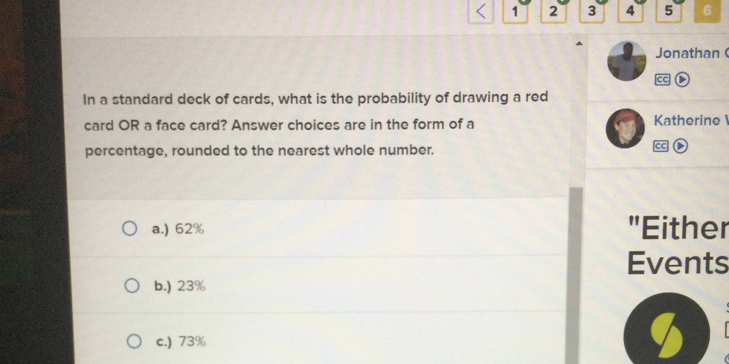 2 3 5 6 Jonathan CC In a standard deck of