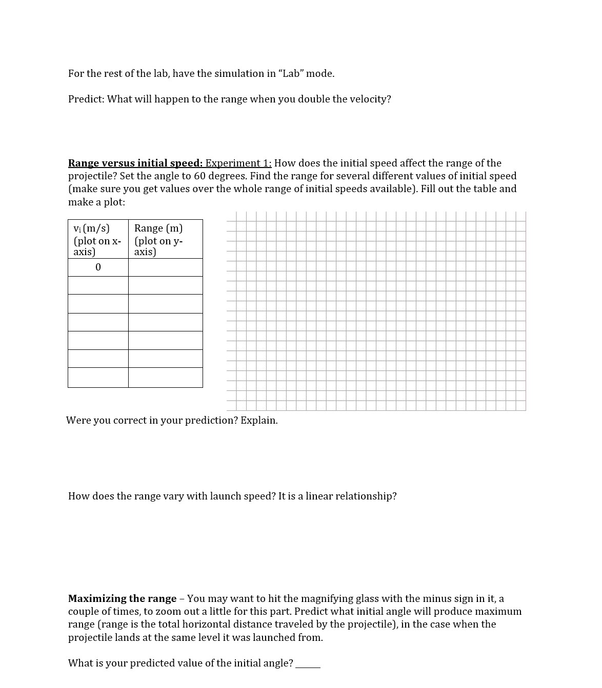 the impact point on the ground. Choose your favorite projectile..does it matter