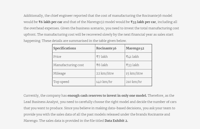 The various models of Rocinante fall in the range of fjru lakh.