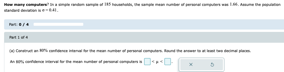the sample mean number of personal computers was 1.66. Assume the population