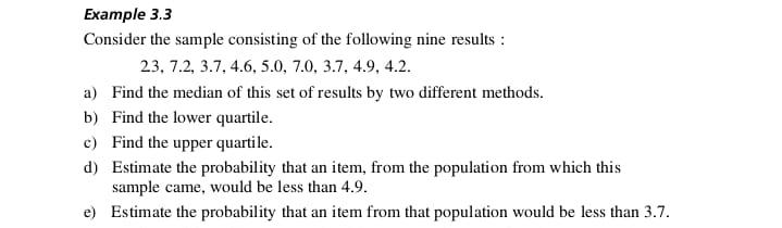 d) Estimate the probability that an item, from the population from which