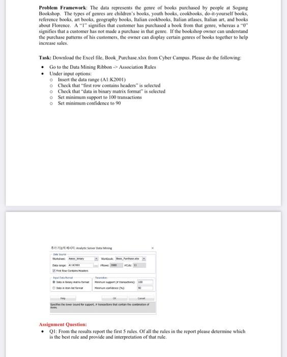 Problem Framework: The data represents the genre of books purchased by