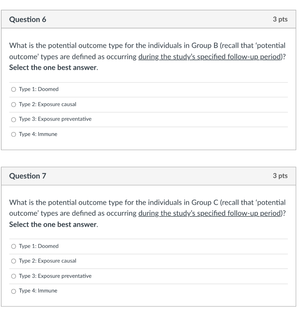  Sufficient component cause models and potential outcomes models You are interested