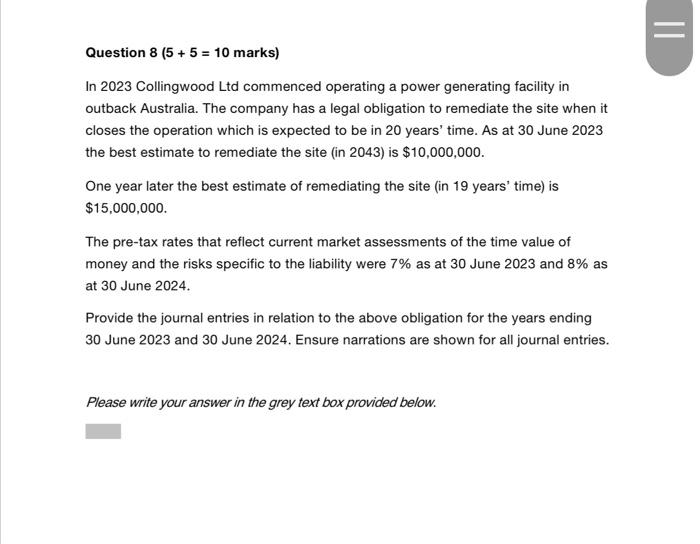  Question 8 (5 + 5 = 10 marks) In 2023 Collingwood