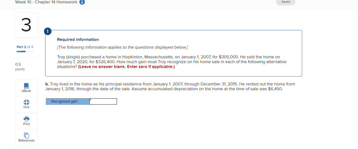  Week 10 - Chapter 14 Homework i Saved 3 ! Required