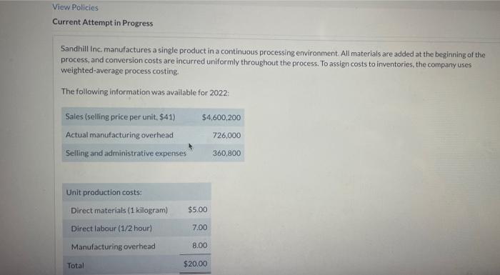 unit. $41) Actual manufacturing overhead Selling and administrative expenses 726,000 360,800 $5.00