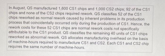 in Nepean. It manufactures two types of computer chips, CS1 and CS2.