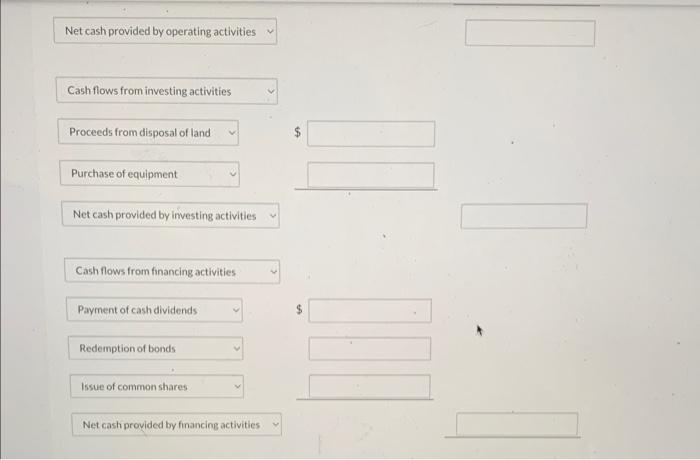 2022 using the indirect method. (Show amounts that decrease cash flow with
