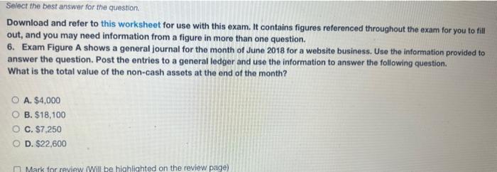 this worksheet for use with this exam. It contains figures referenced throughout