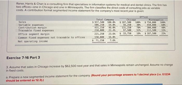  Raner, Harris & Chan is a consulting firm that specializes in