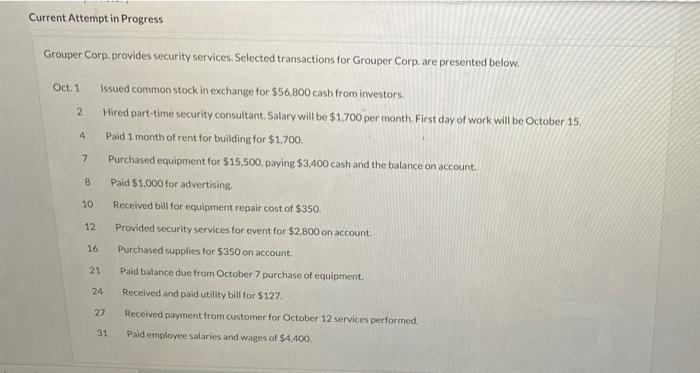 will be $1,700 per month. First day of work will be October