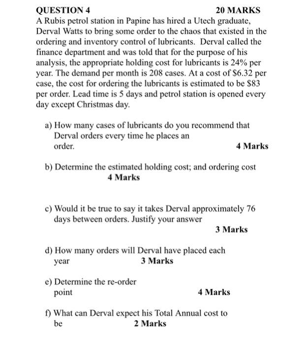 hired a Utech graduate, Derval Watts to bring some order to the