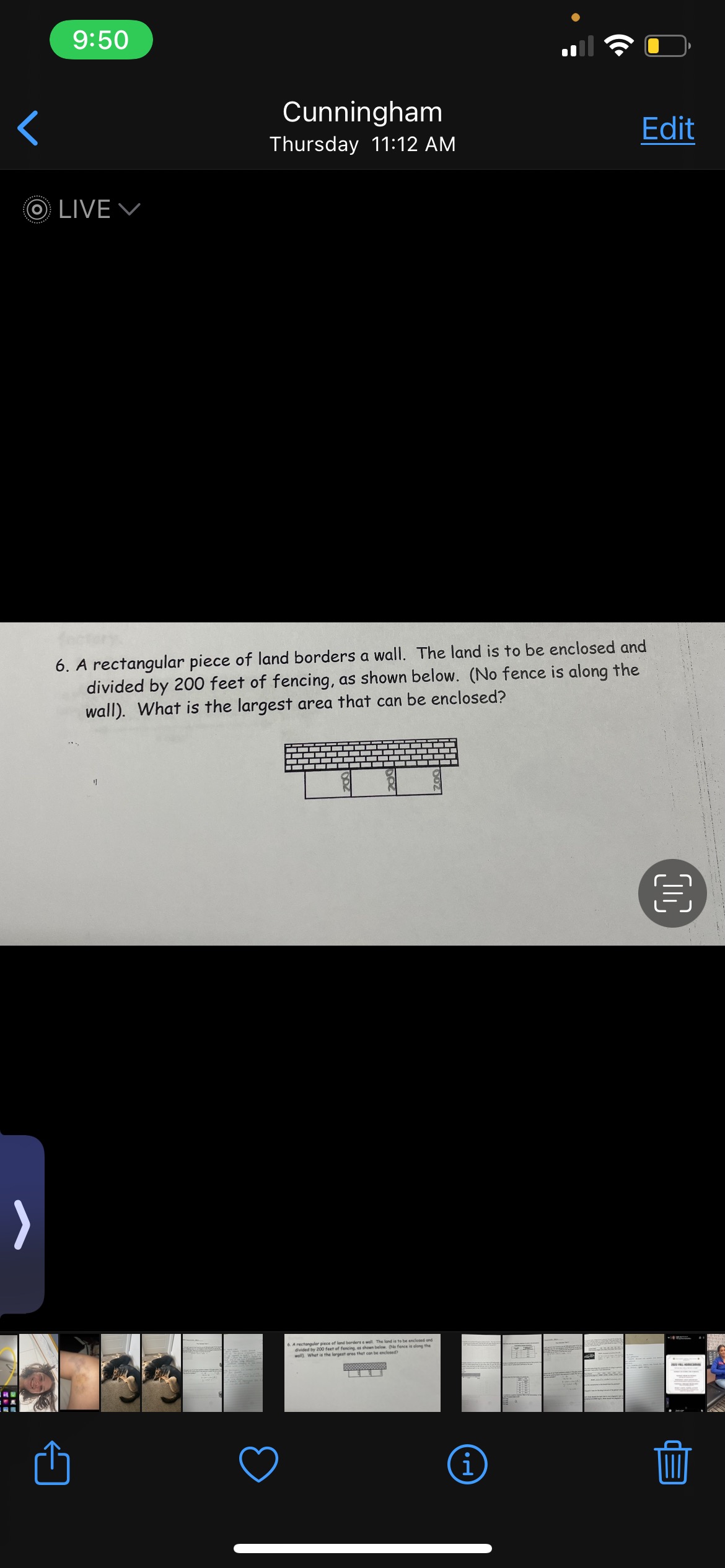 of land borders a wall. The land is to be enclosed and