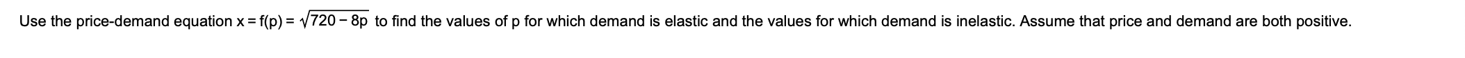 per week) of revenue R(P) = - (R(P)) = The rate of