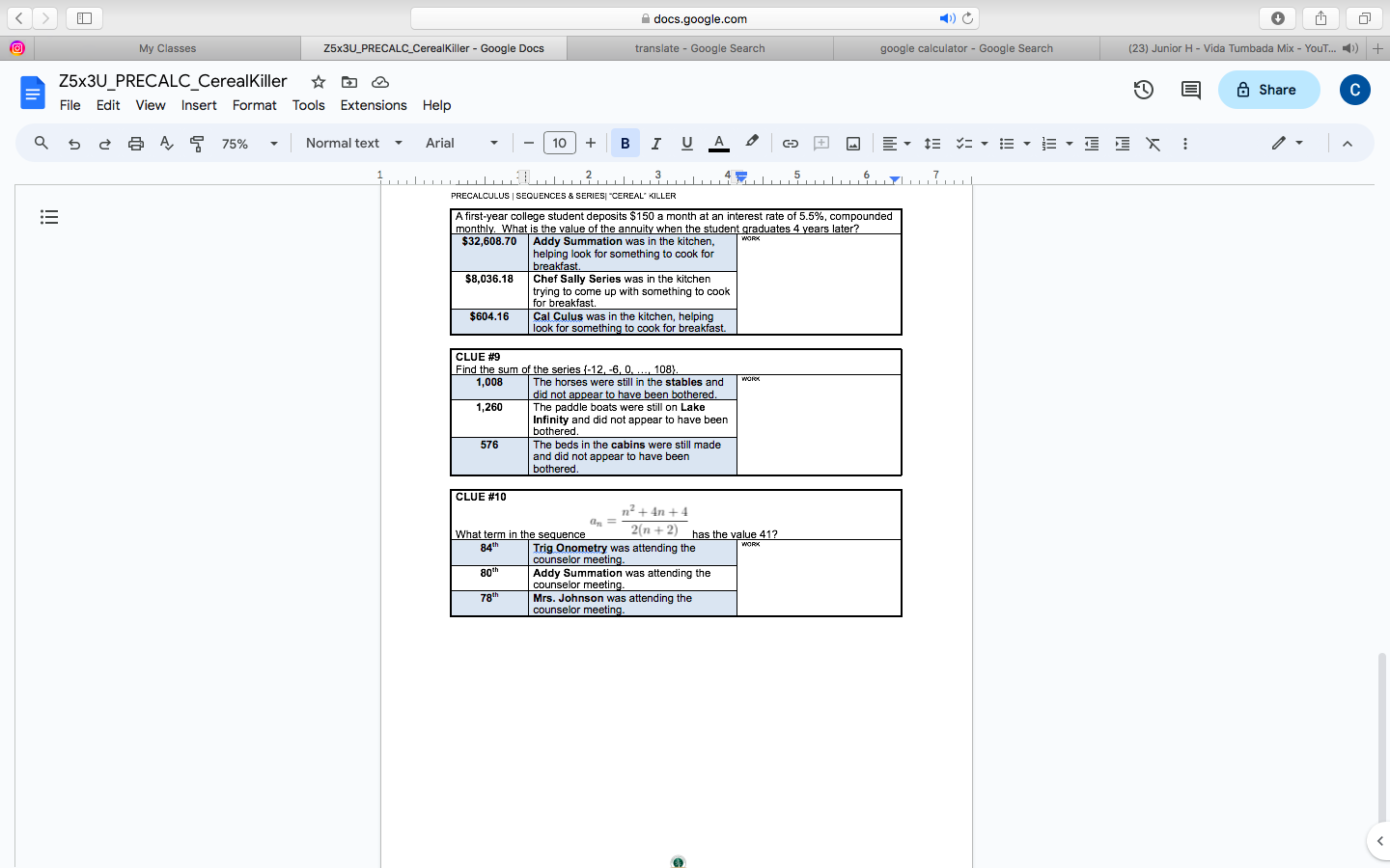 shocked to find all the breakfast cereal had been eaten overnight. Now