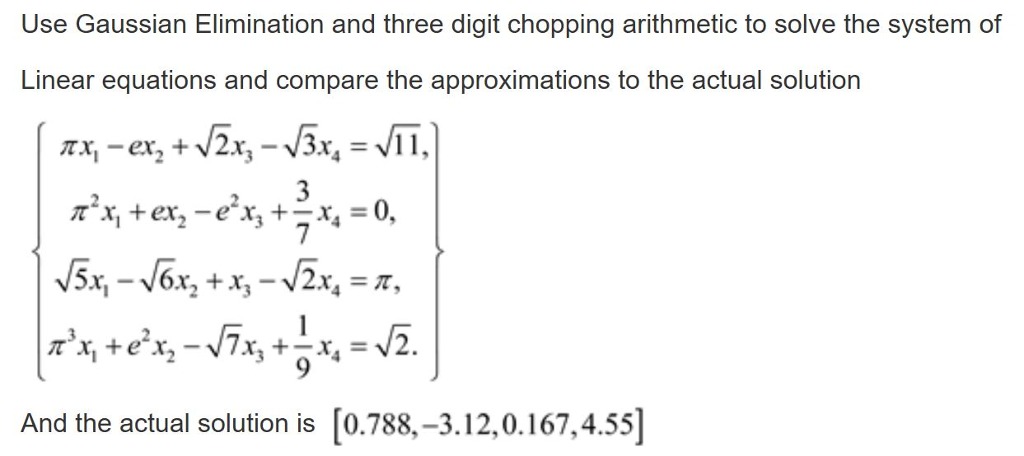 see the application. Consider the following system of equations 61 + 202