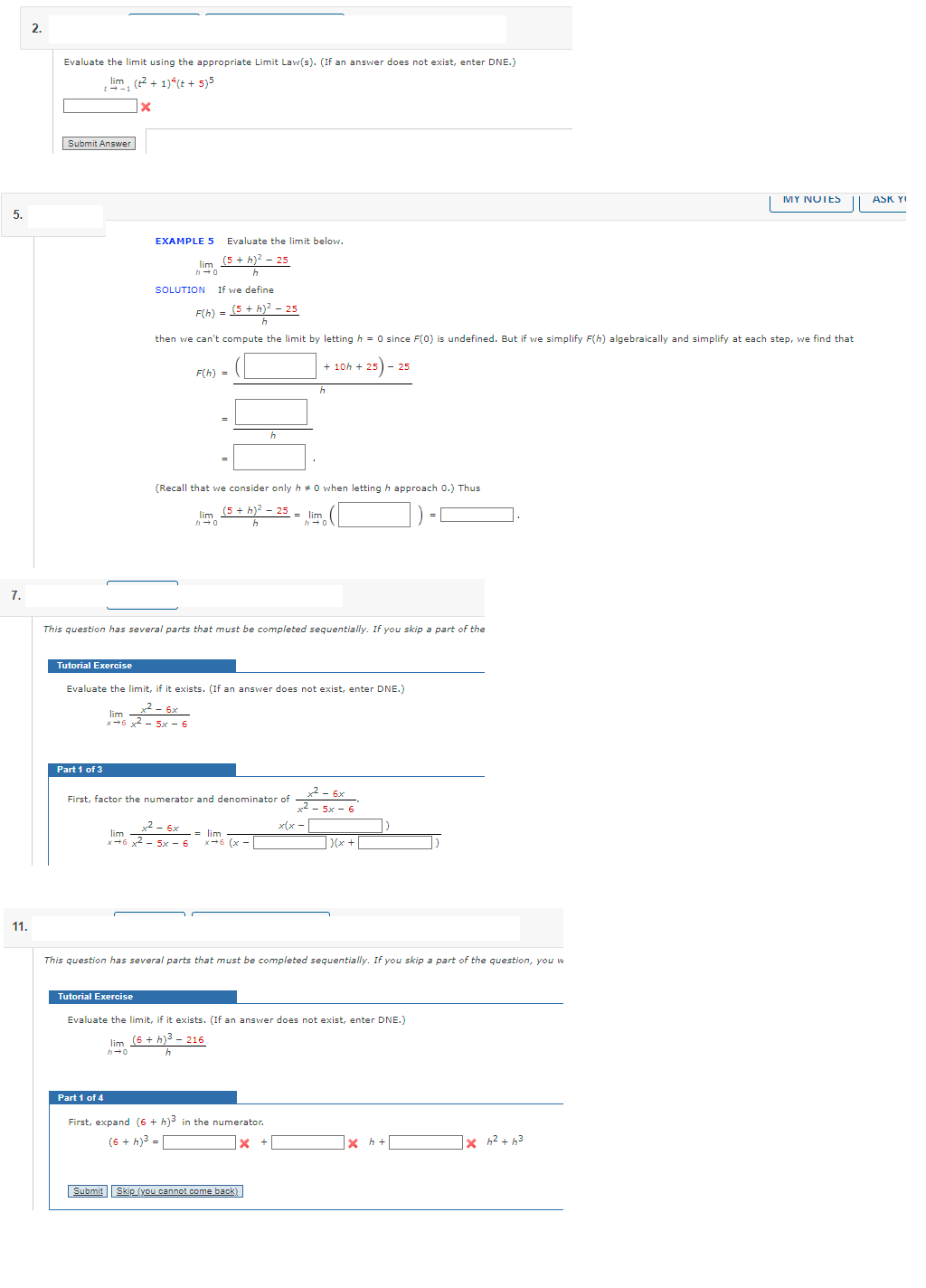 answer does not exist, enter DNE.) , lim, (12 + 1)4(t +