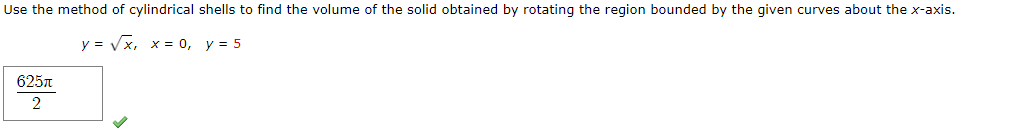 ANYTHING ELSE BUT LaTeX code.1. \fUse the method of cylindrical shells to