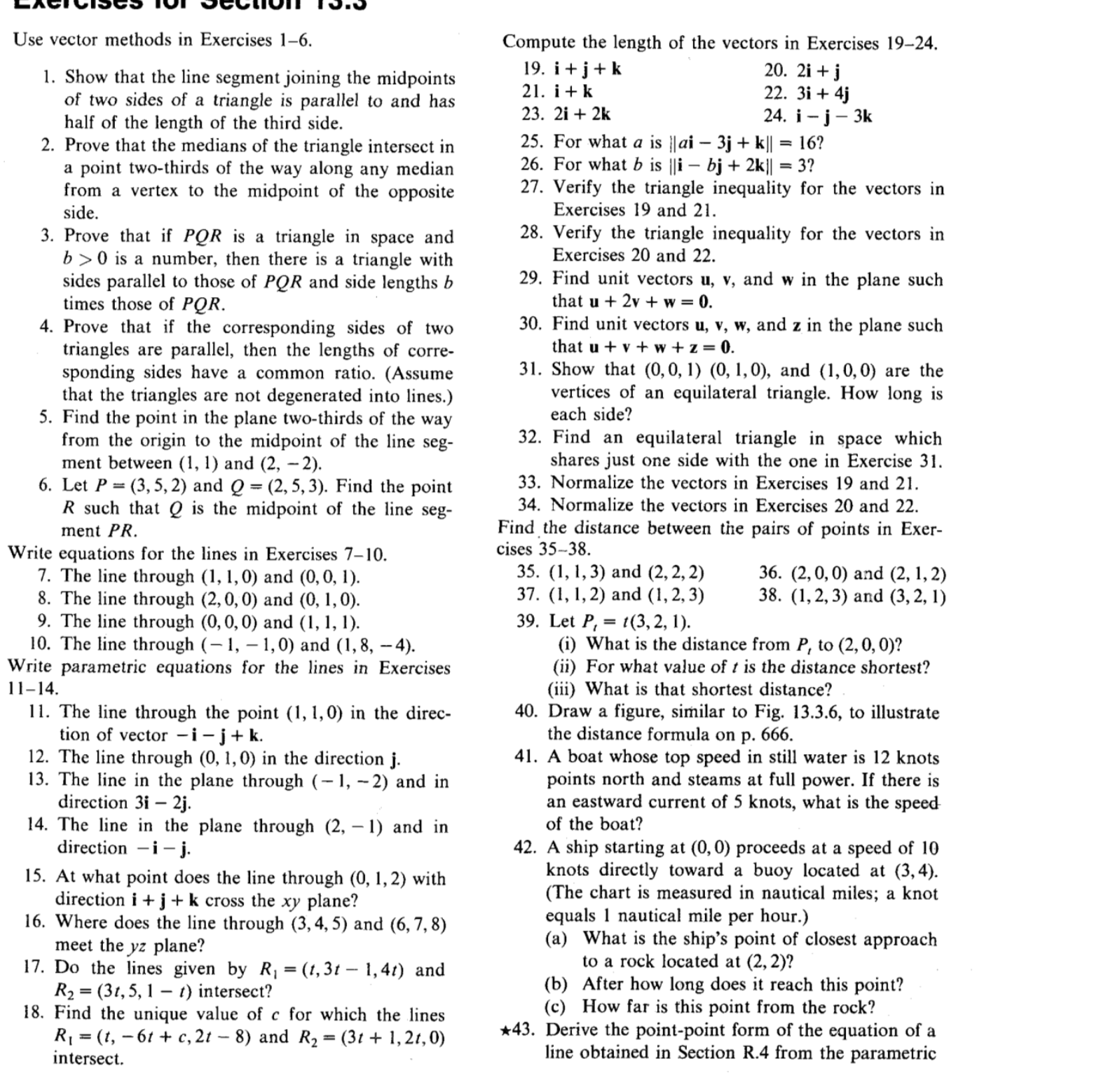 Exercises 16. Compute the length of the vectors in Exercises 19~24. 1,