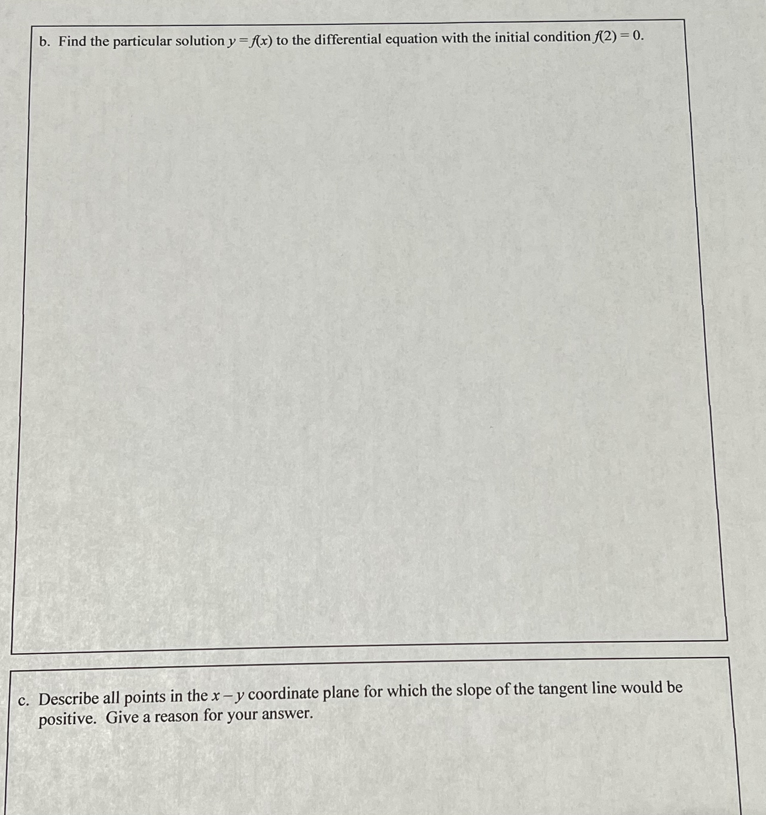 of y 1 Correct anti-differentiation of x In y - 1 =-1+c