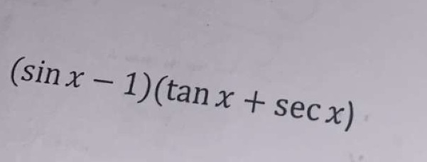 (sin x l)(tanx + sec x)