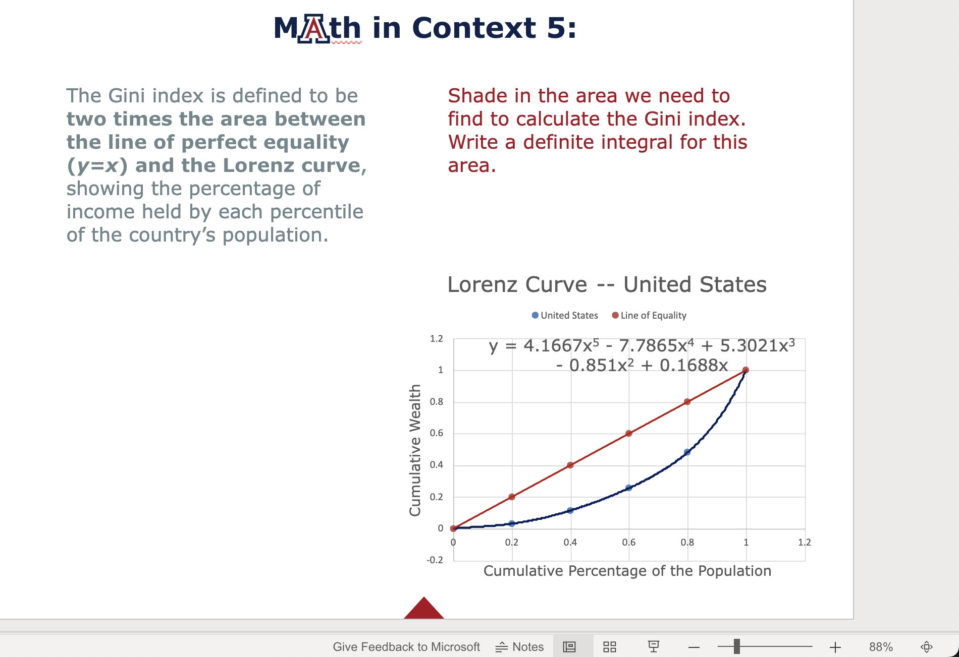 1. 0% Cumulative 1006 0% Cumulative 100% %Population %Population 3. More Unequal