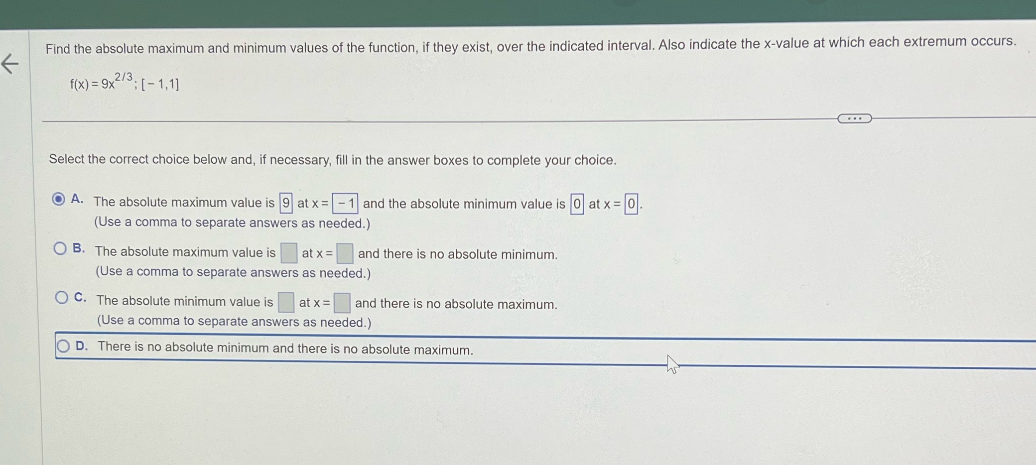 ' ' ' ' ' - ' tremum occurs. It Find
