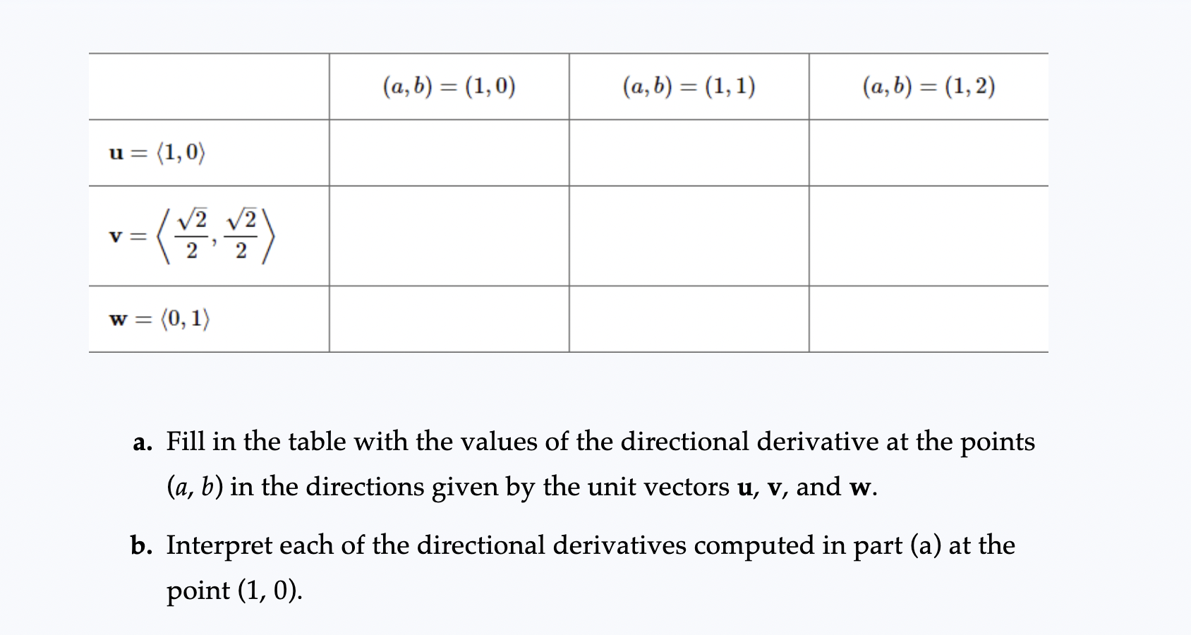 where f is a function of one variable12. Directional derivatives Consider the