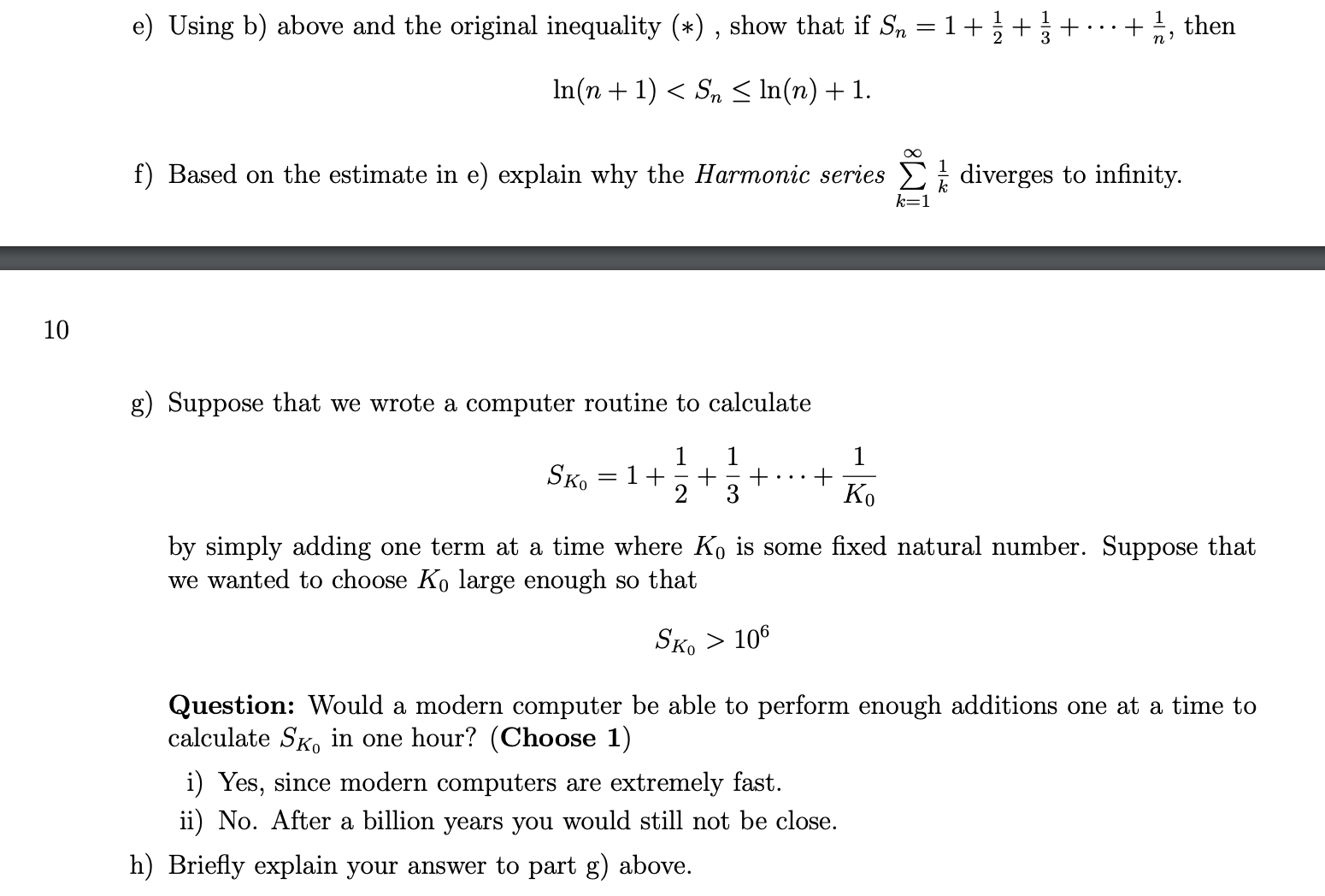 decreasing sequence. (Note: You do not have to use induction here.) b)