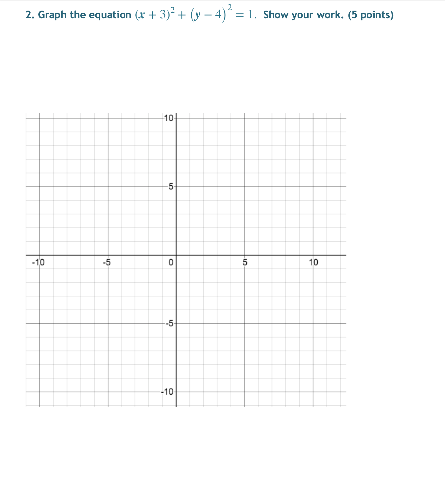 4 given conic section equations. Determine which parts of a graph (from