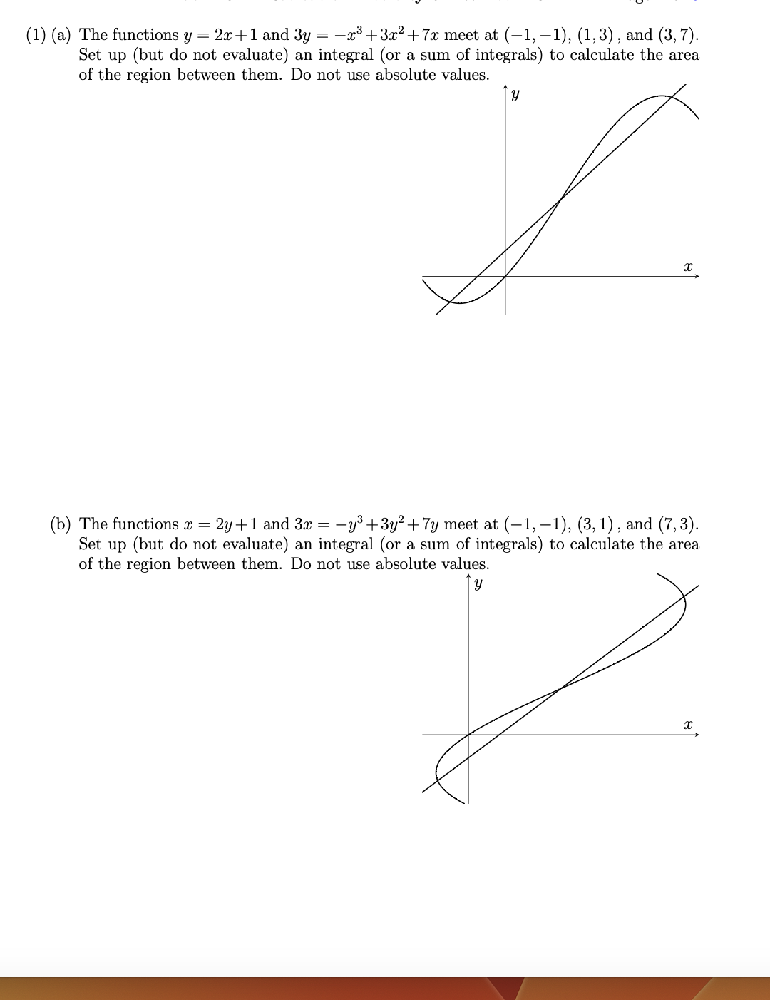 v U (1) (a) The functions 3,; = 2LE+1 and 3y