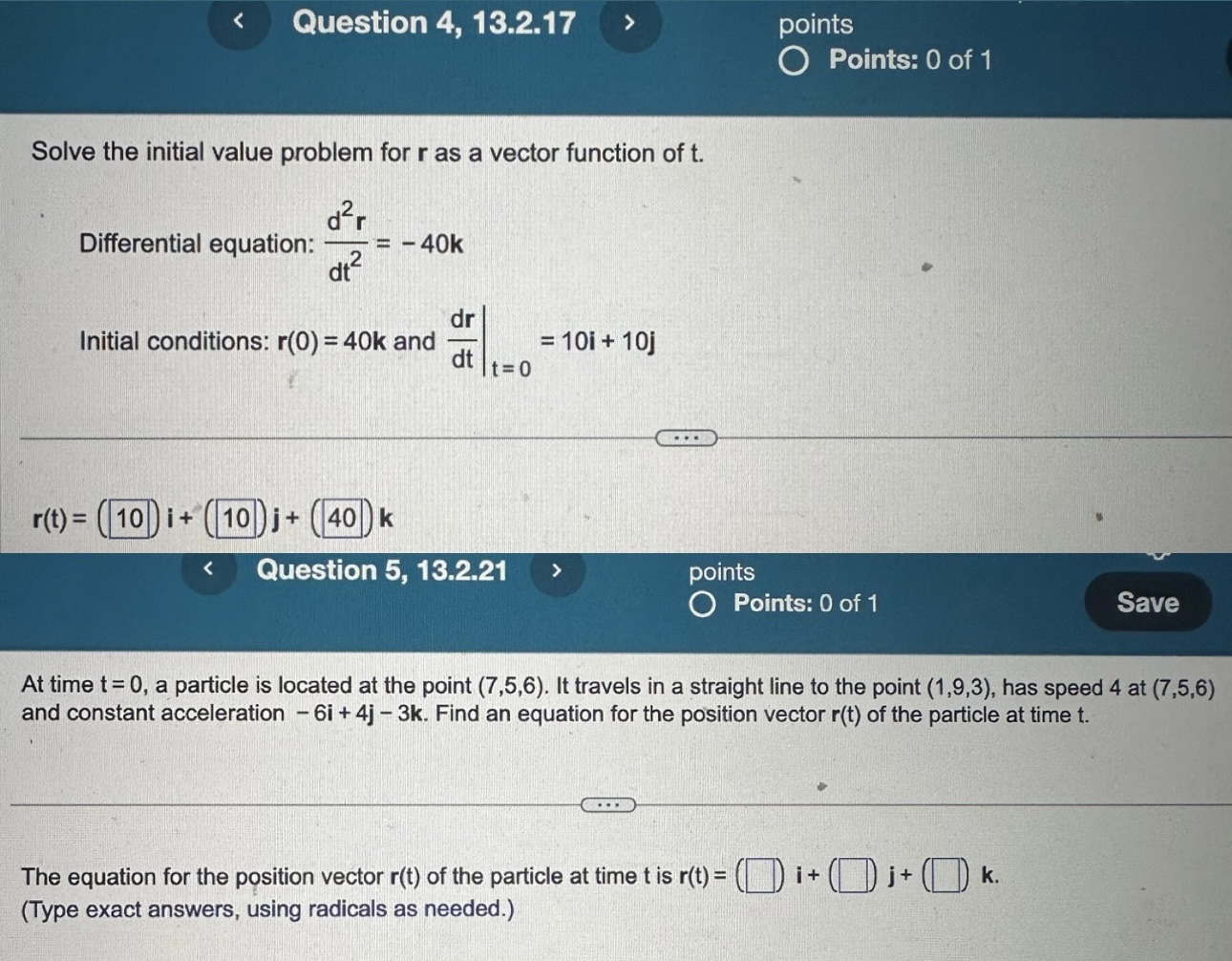 Question 4, 13.2.17 > Solve the initial value problem for r as