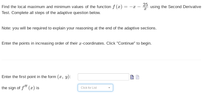  Find the local maximum and minimum values of the function f