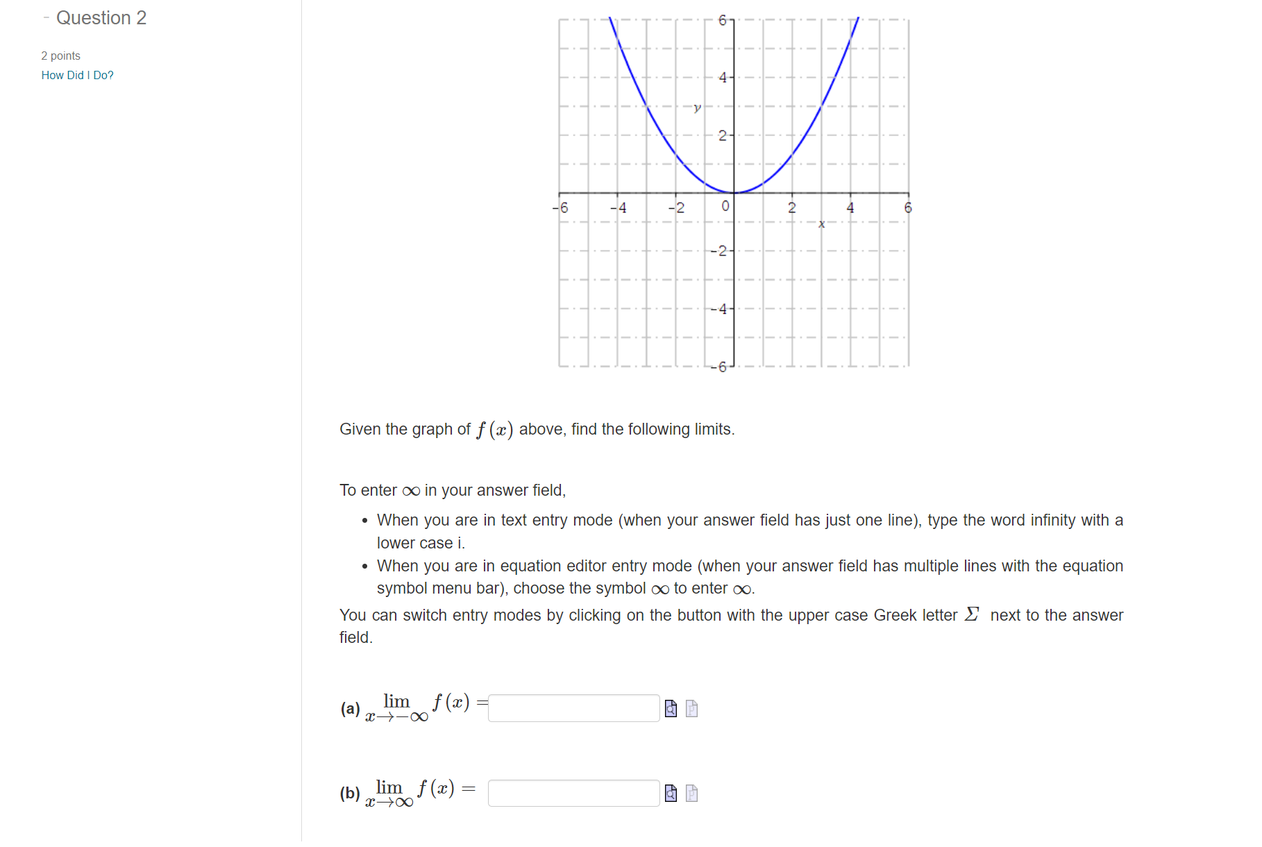 resources. Question 1 2 points How Did I Do'? Given the graph