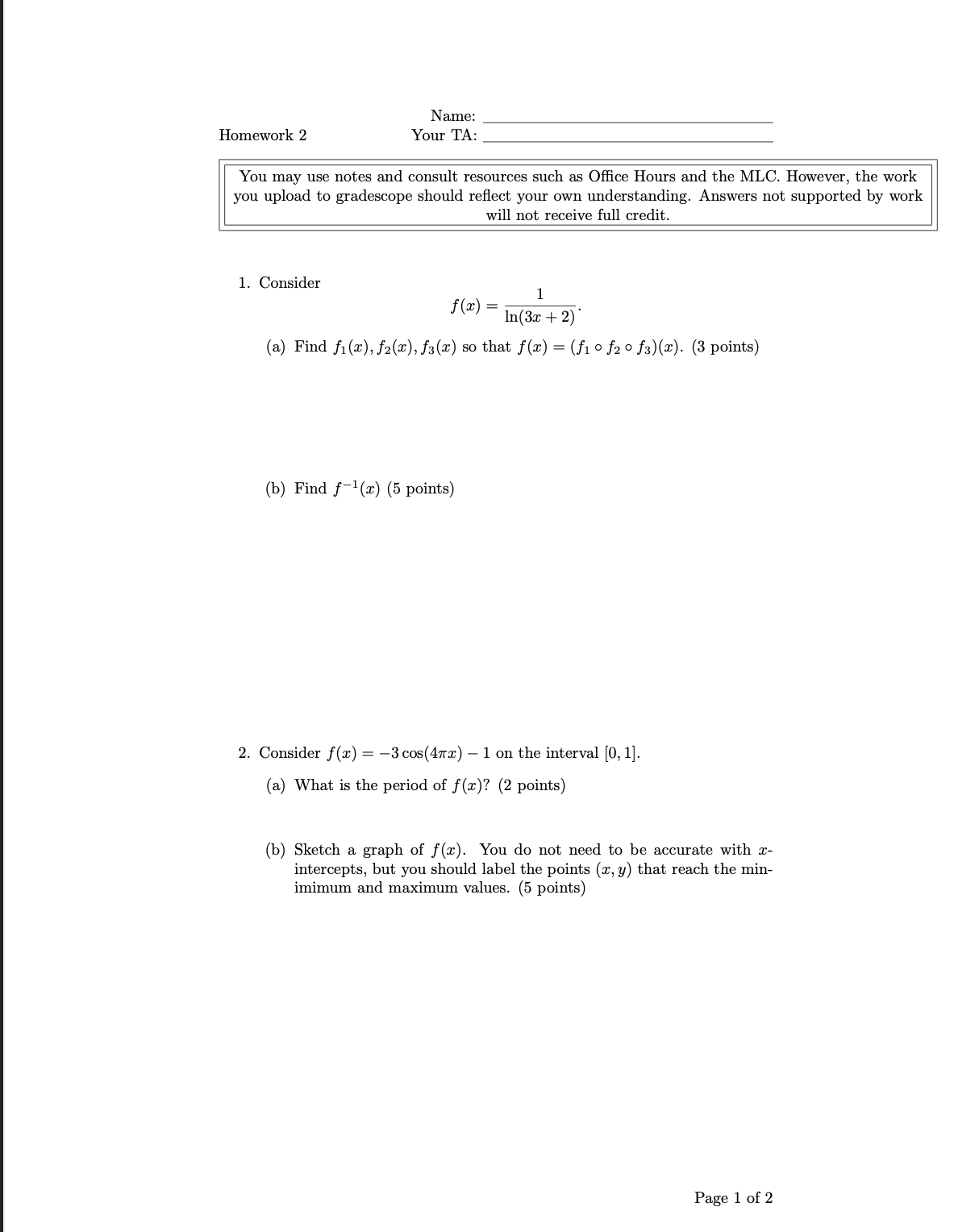 resources such as Ofce Hours and the MLC. However, the work you