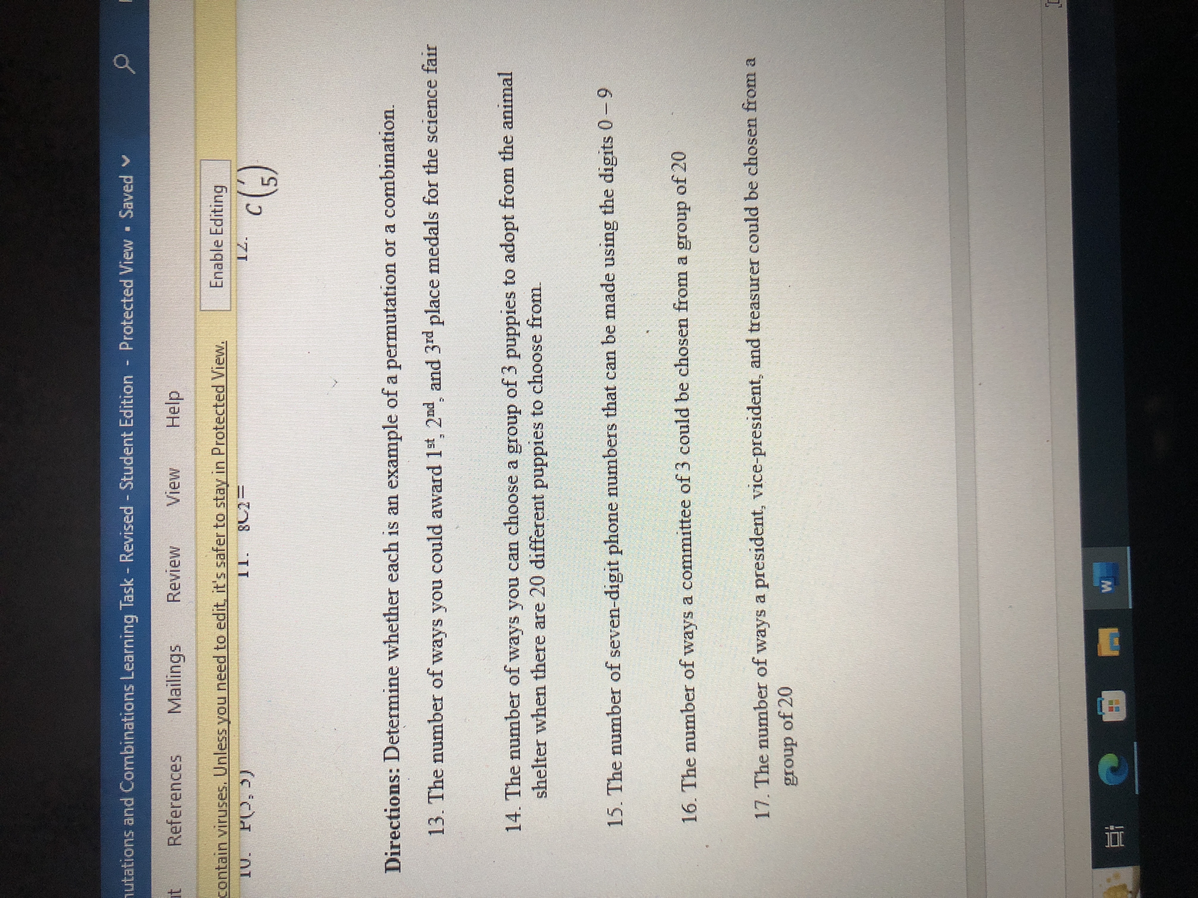 Protected View . Saved v yout References Mailings Review View Help an